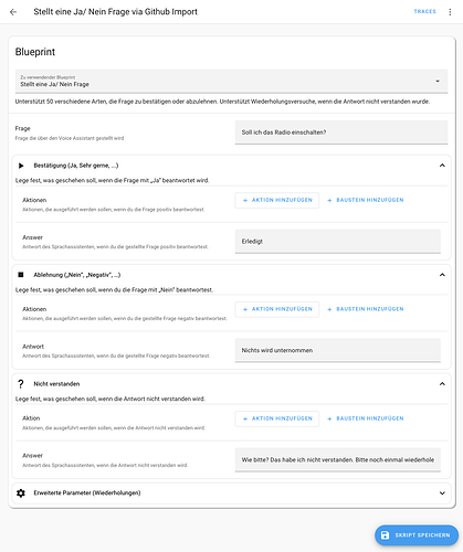 So sieht das Blueprint nach dem Importieren aus